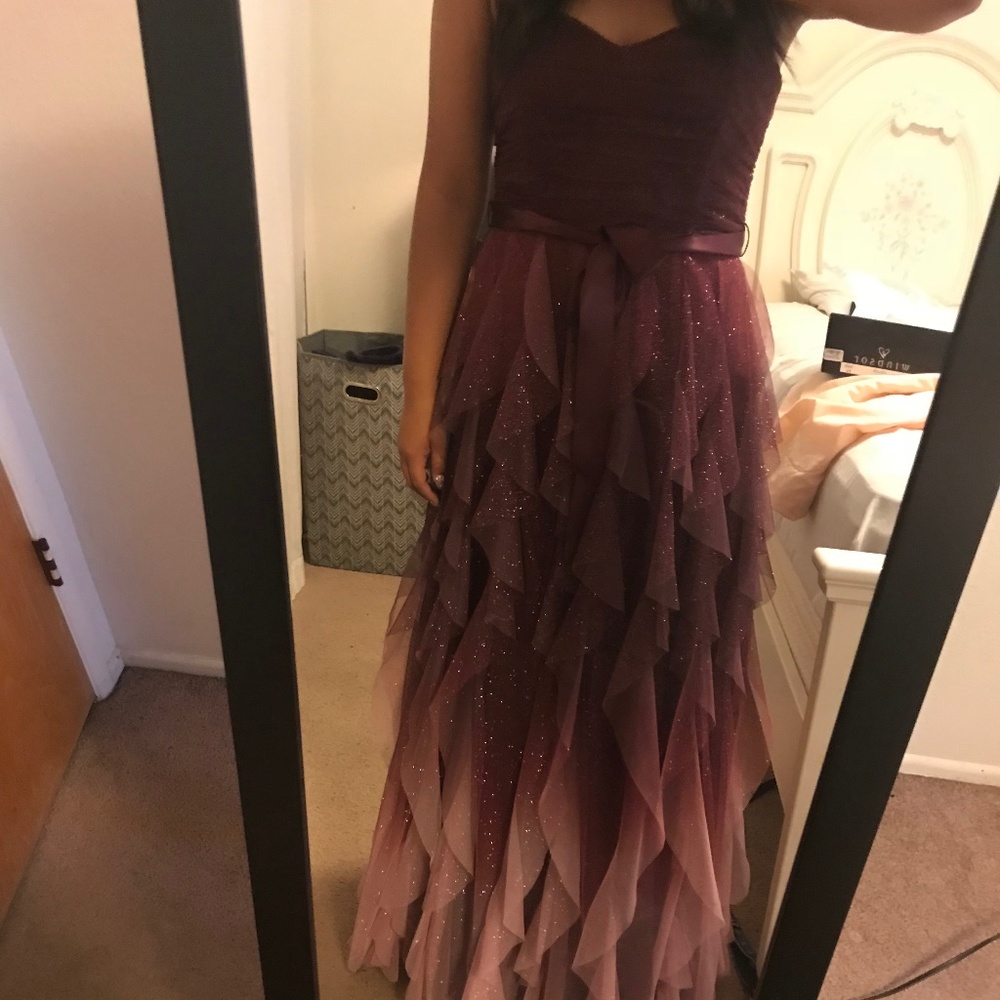 Purple ombré prom dress